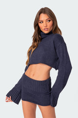 Gino Cropped Turtle Neck Sweater