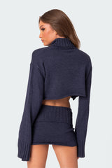 Gino Cropped Turtle Neck Sweater