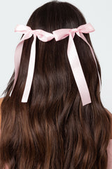 Satin Effect Ribbon Hair Clip Pack