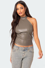 Sienna Latex Halter Top