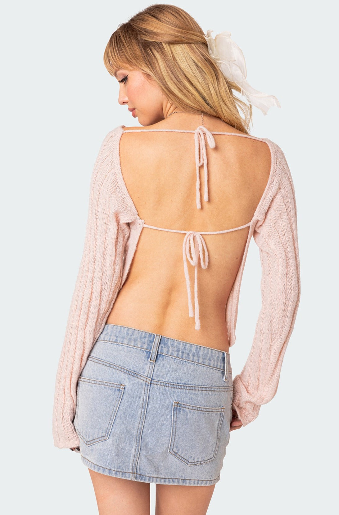 Emmy Open Back Knit Top