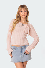 Emmy Open Back Knit Top