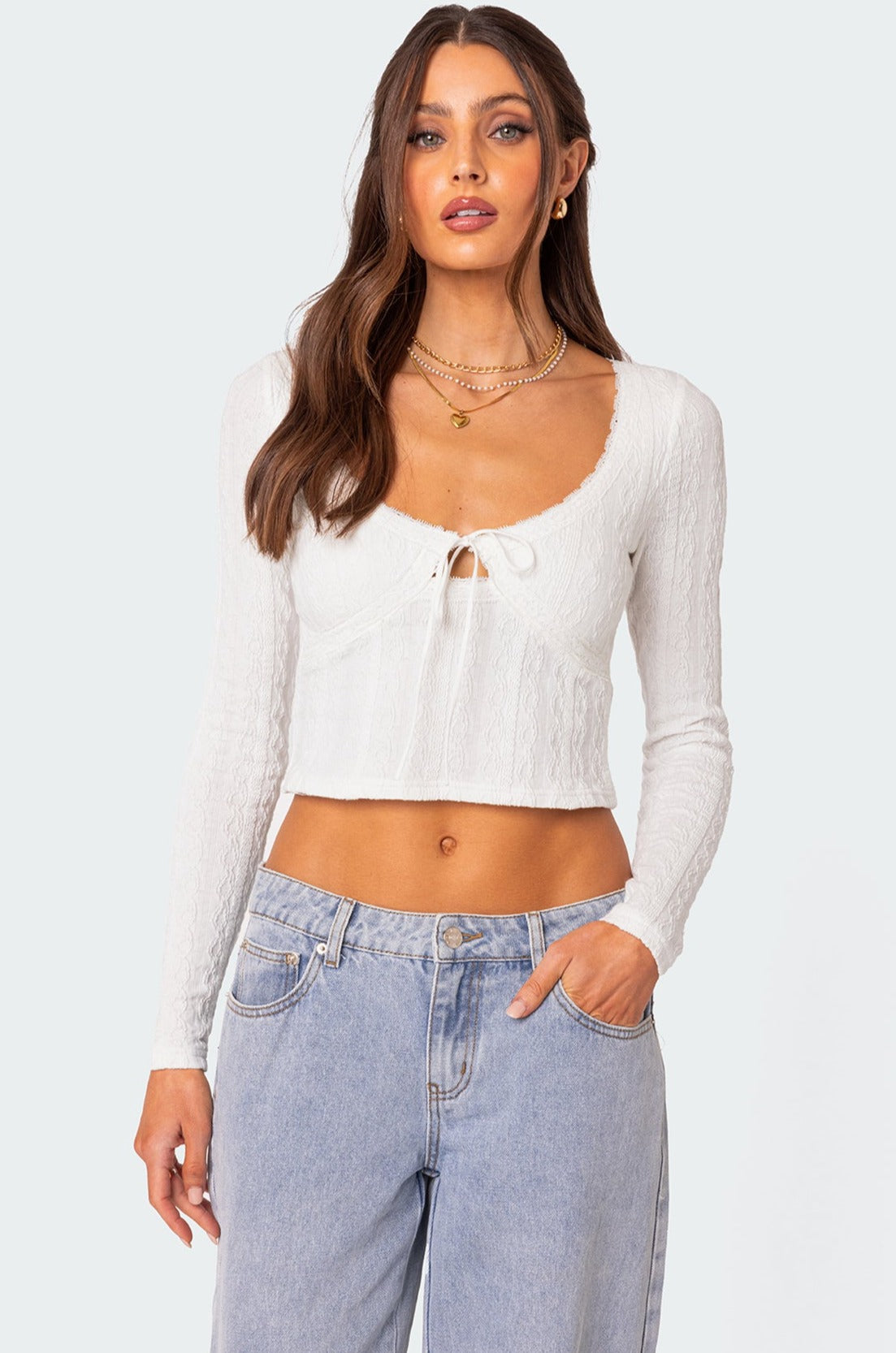 Lorey Lacey Knit Top