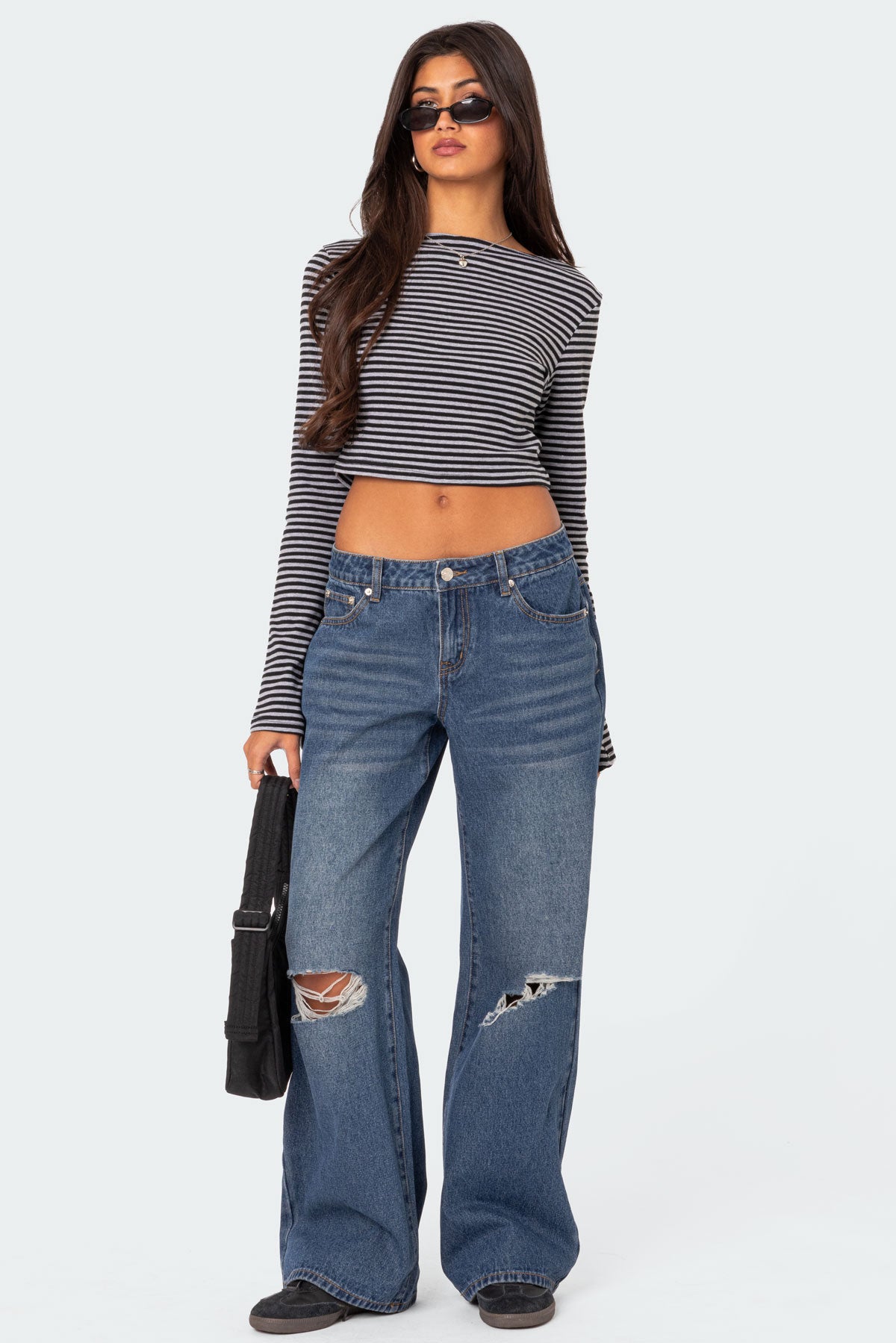 Debbie Distressed Low Rise Jeans