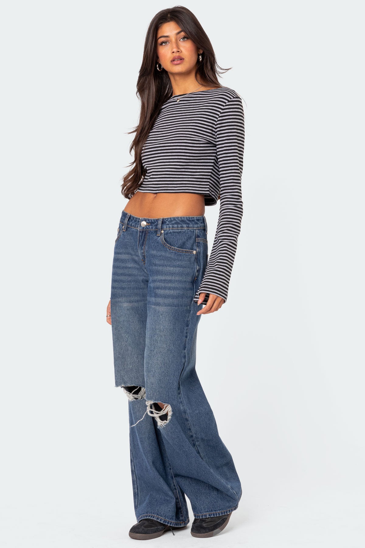 Debbie Distressed Low Rise Jeans