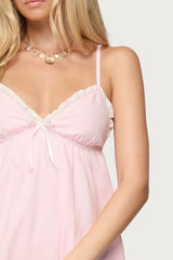 Danira Pinstripe Babydoll Mini Dress