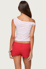 Keryn Striped Asymmetric Top