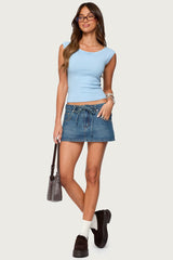 Jarah Pointelle Knit Boat Neck Top