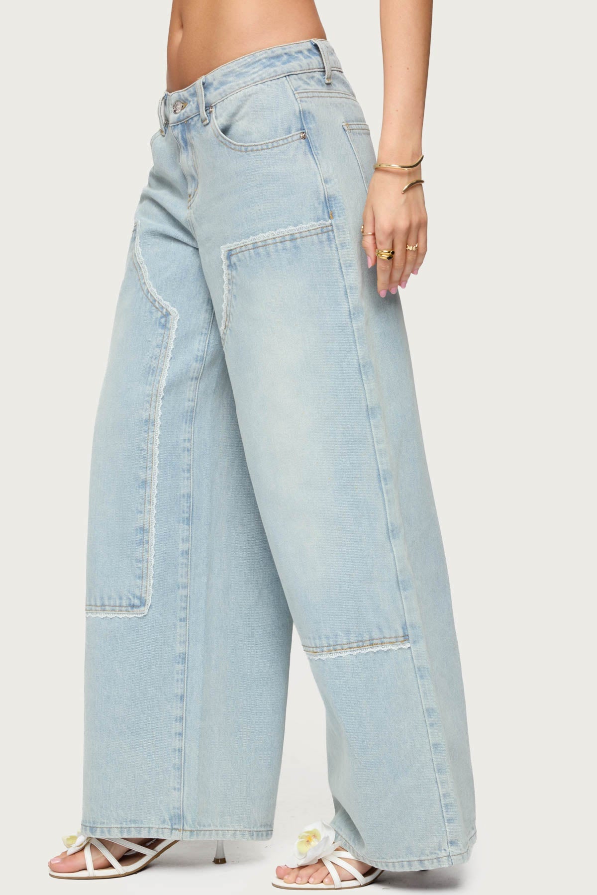 Teela Lacey Low Rise Baggy Carpenter Jeans