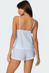 Danna Pinstripe Babydoll Tank Top