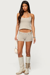 Nicca Iridescent Knit Halter Top