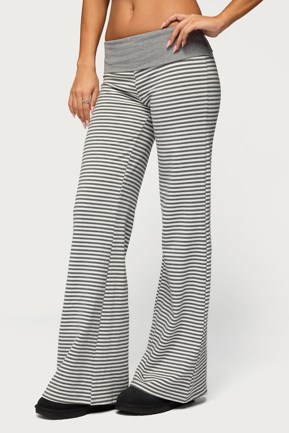 Meggy Striped Foldover Trousers