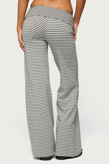 Meggy Striped Foldover Trousers