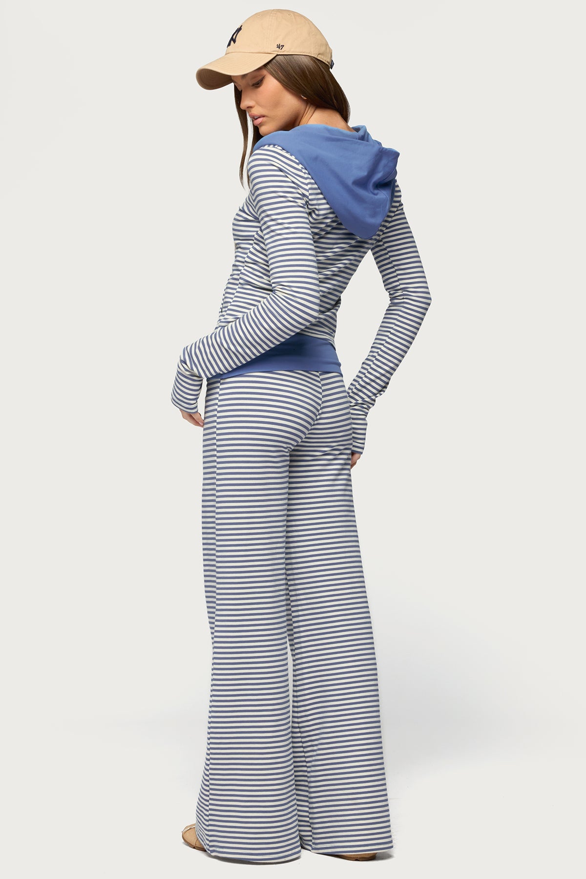 Meggy Striped Foldover Trousers