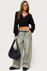 Lillia V Neck Wrap Sweater