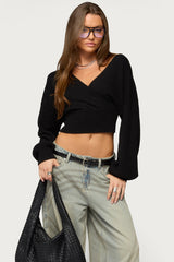 Lillia V Neck Wrap Sweater