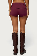 Rusana Swirl Ruched Micro Shorts