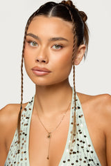 Sun Gemstone Cascading Chain Necklace