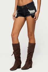Devin Low Rise Micro Denim Shorts