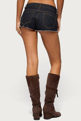 Devin Low Rise Micro Denim Shorts
