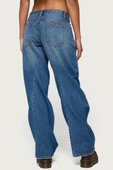 Maiah Low Rise Barrel Jeans