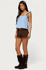 Josefina Low Rise Denim Shorts