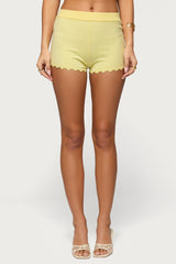 Rosie Scalloped Knit Shorts