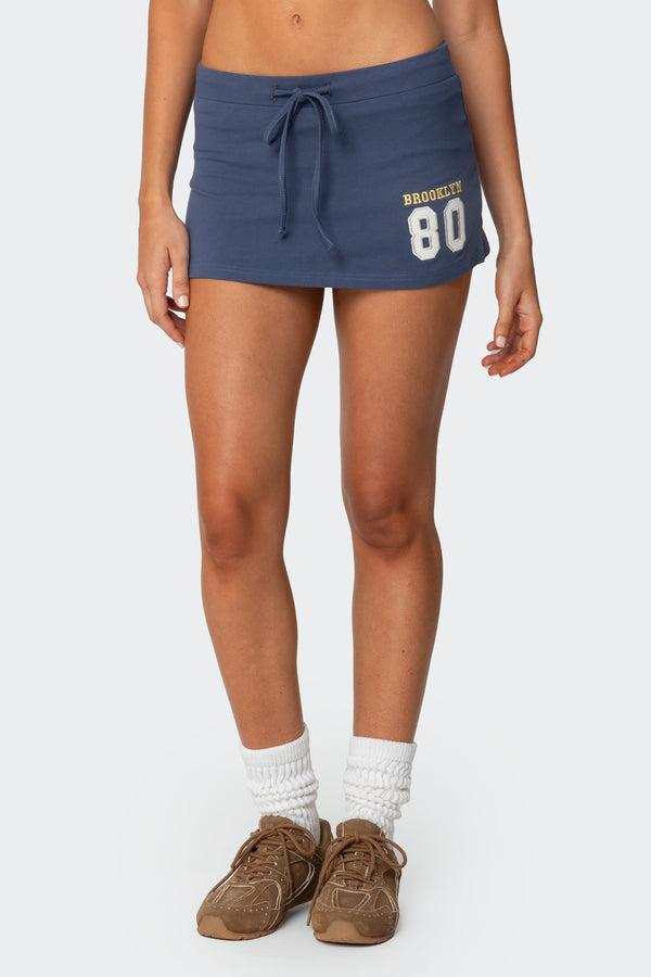 Brooklyn Embroidered Micro Skort