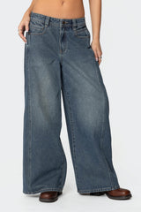 Hilla Side Split Baggy Jeans