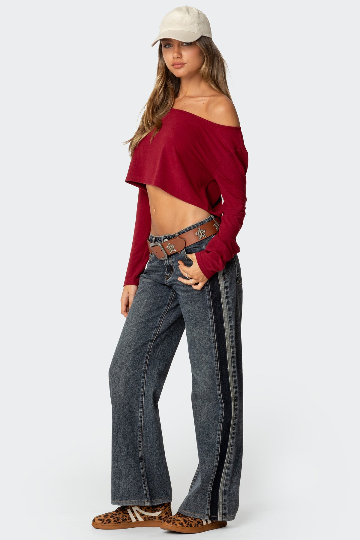 Cropped Off Shoulder Top