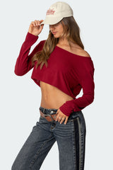 Cropped Off Shoulder Top