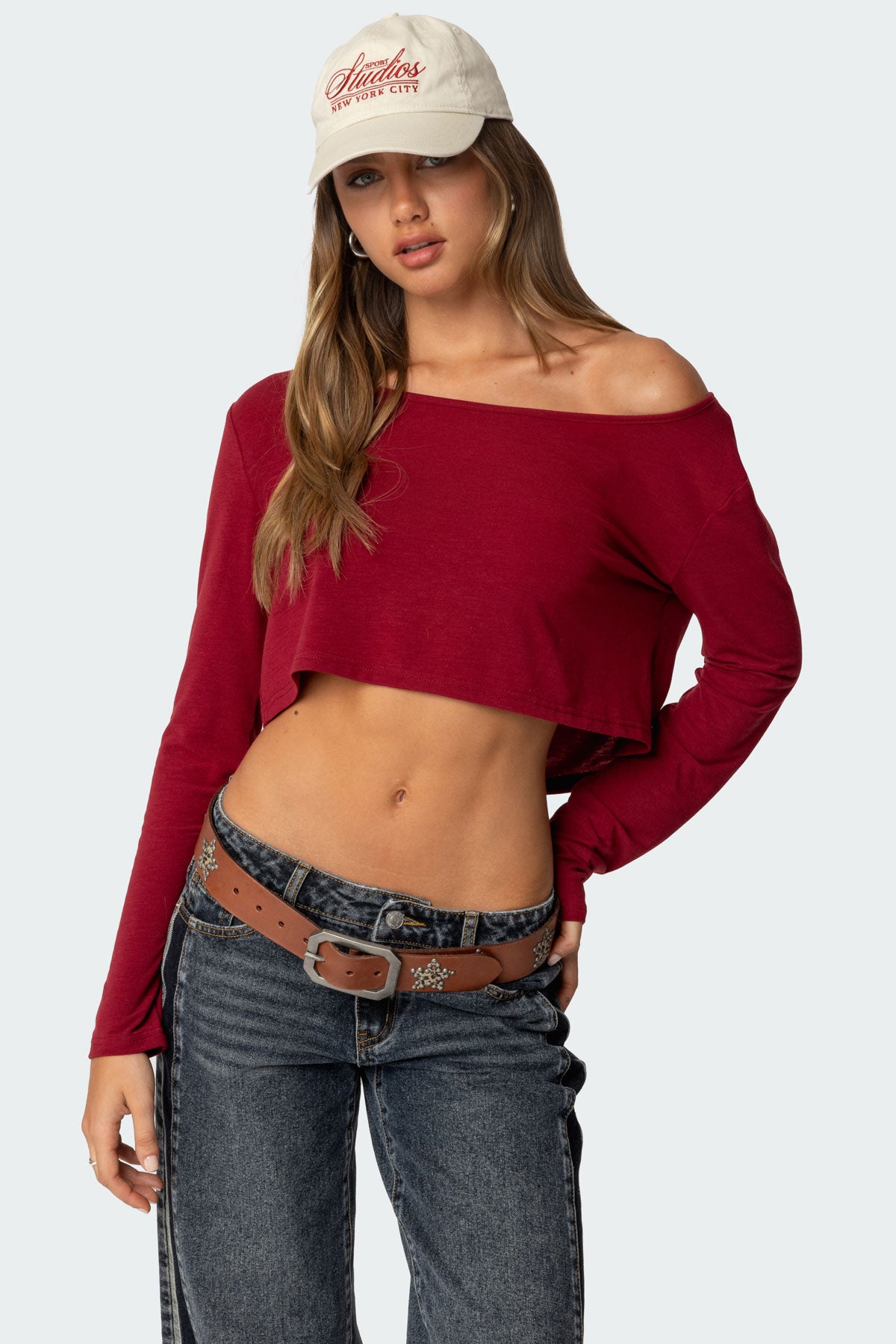 Cropped Off Shoulder Top