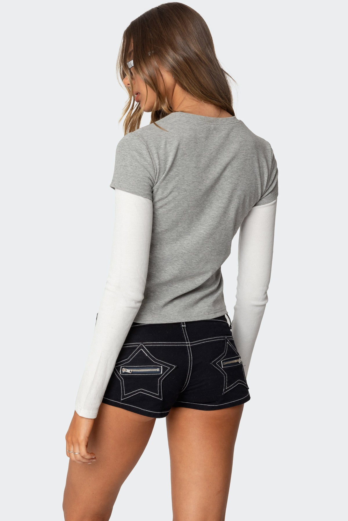 I Heart Me Layered Long Sleeve T Shirt