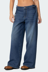 Katt Lace Up Baggy Jeans