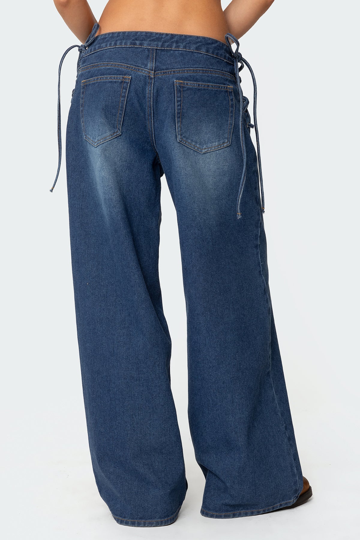 Katt Lace Up Baggy Jeans