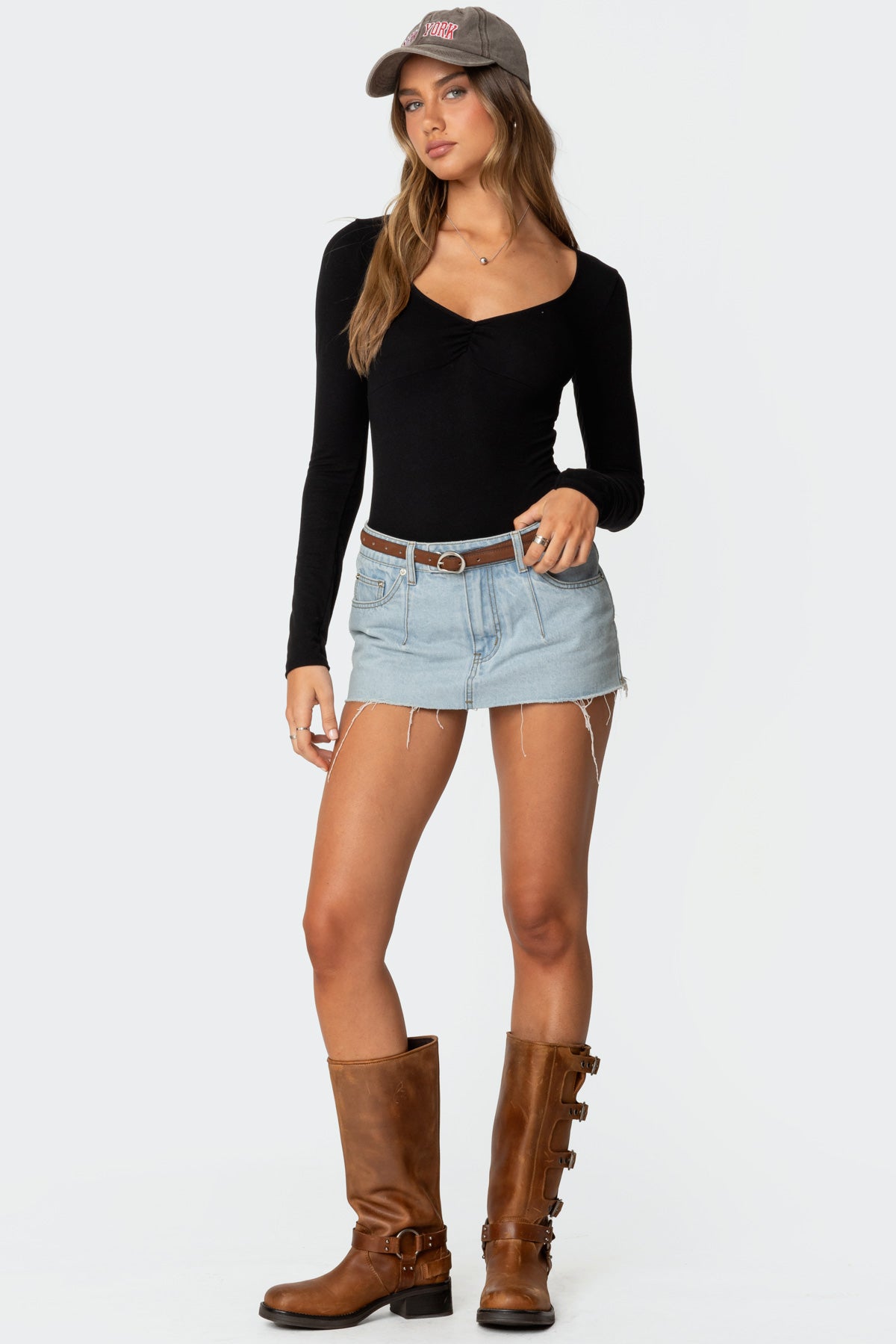 Jonah Long Sleeve V Neck Bodysuit