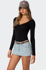 Jonah Long Sleeve V Neck Bodysuit