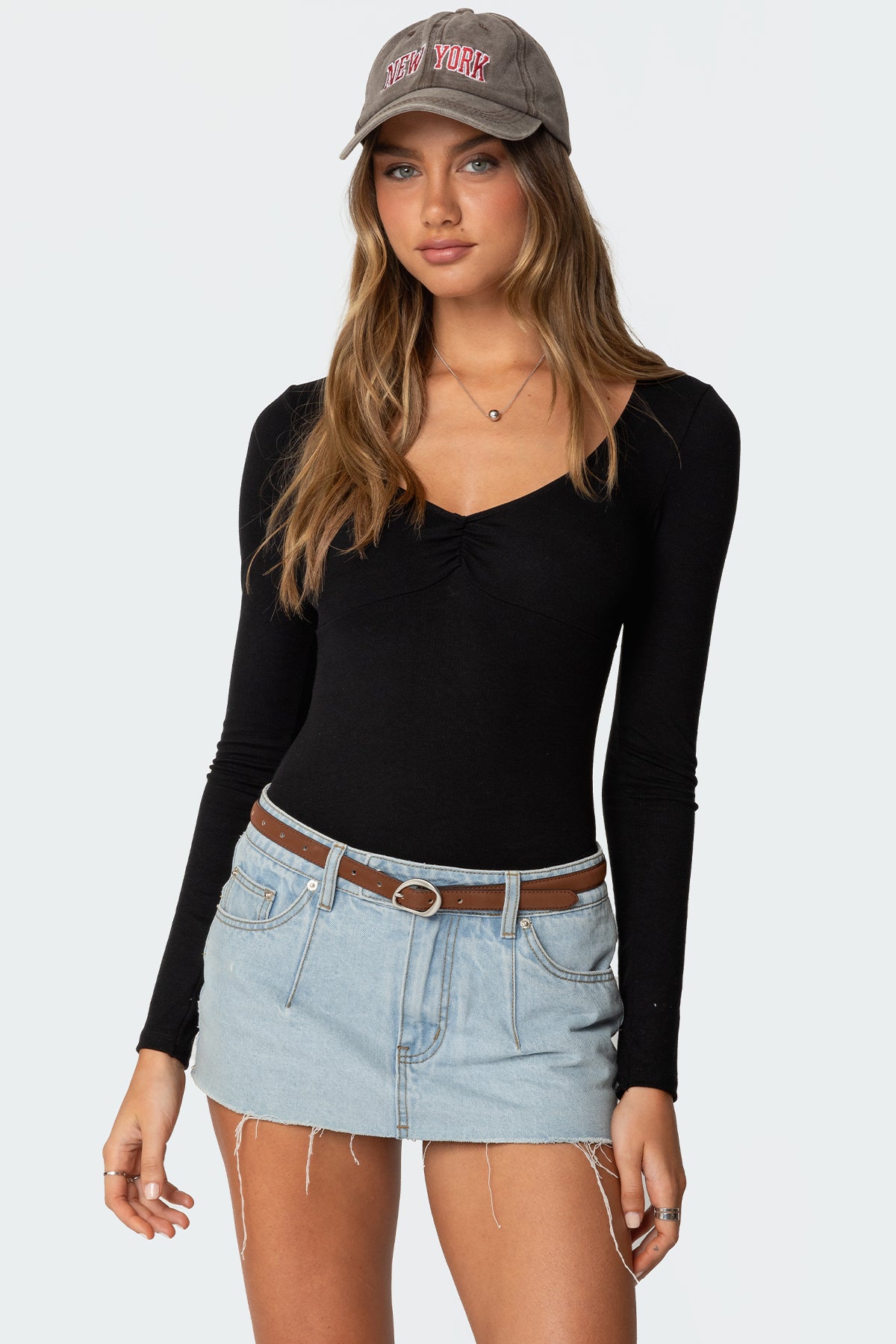 Jonah Long Sleeve V Neck Bodysuit