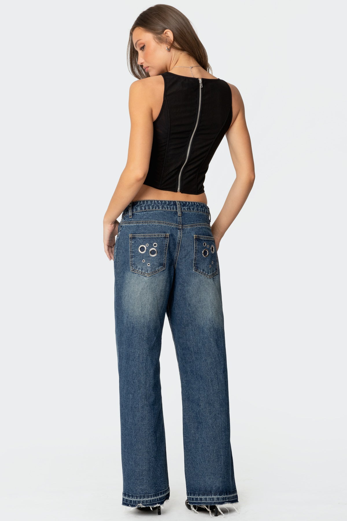 Davis Grommet Low Rise Jeans