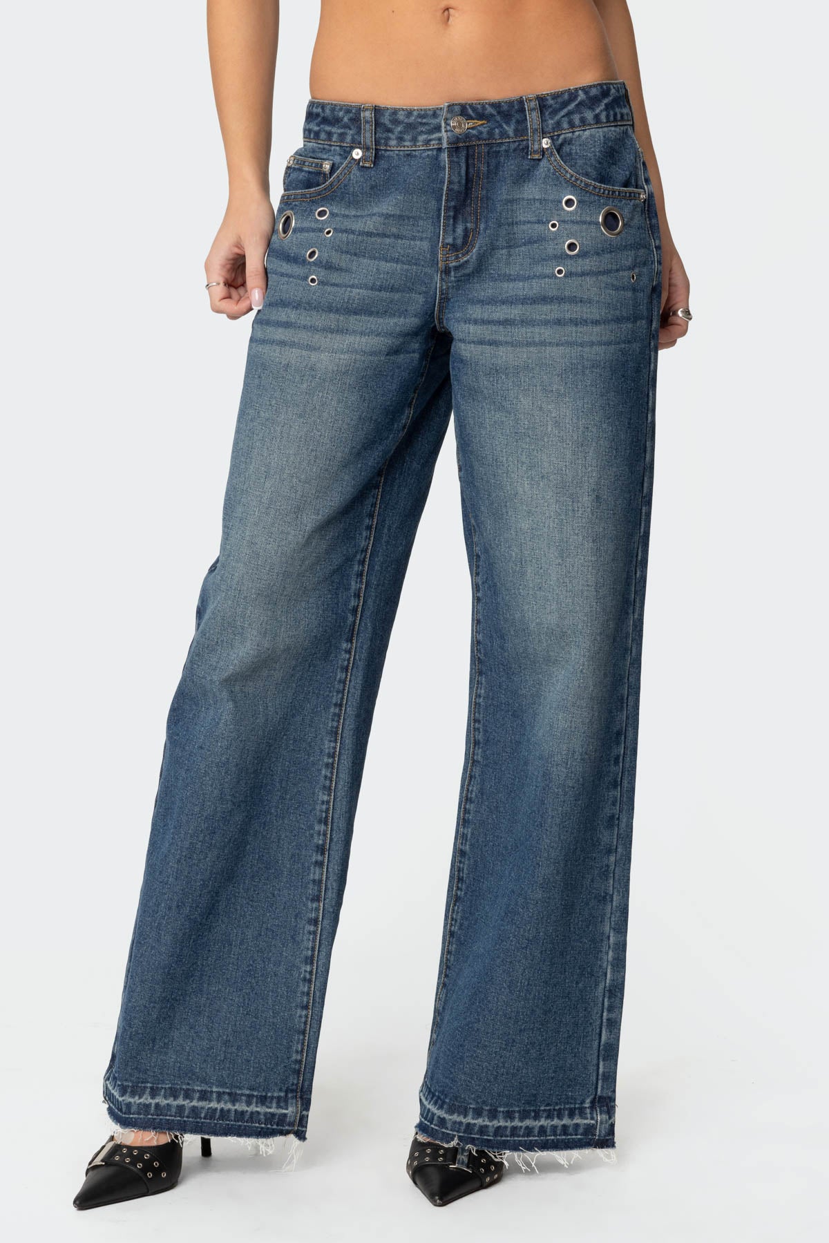 Davis Grommet Low Rise Jeans