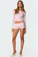 Jamie Fold Over Knit Shorts