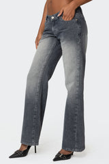 Alysse Low Rise Washed Jeans