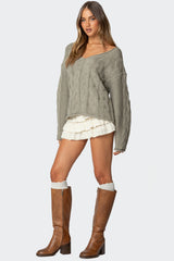 Inga Oversized Cable Knit Sweater