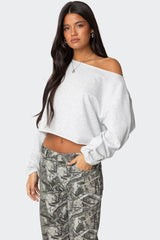 Aveline Off Shoulder Light Sweatshirt