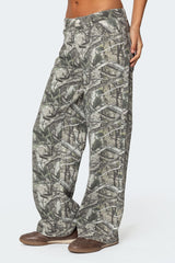 Camo & Bow Low Rise Jeans