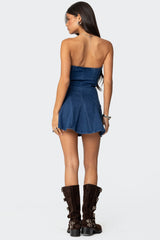 Fara Strapless Denim Mini Dress