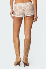 Peyson Sheer Lace Shorts