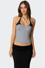 Jara Layered Lace Halter Corset