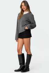 Martha Oversized V Neck Sweater