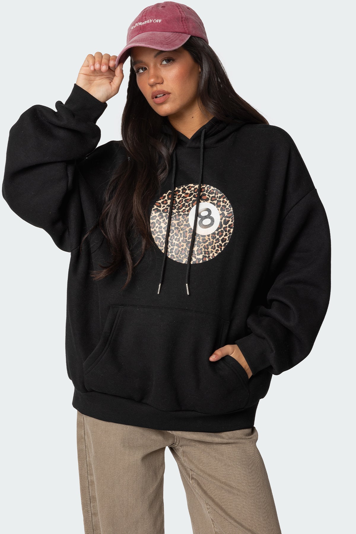 Leopard 8 Oversized Hoodie